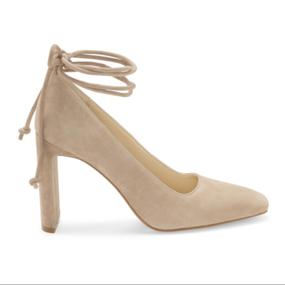 Vince Camuto Damell Faux Suede Ankle Wrap Pumps - Picture 5 of 9